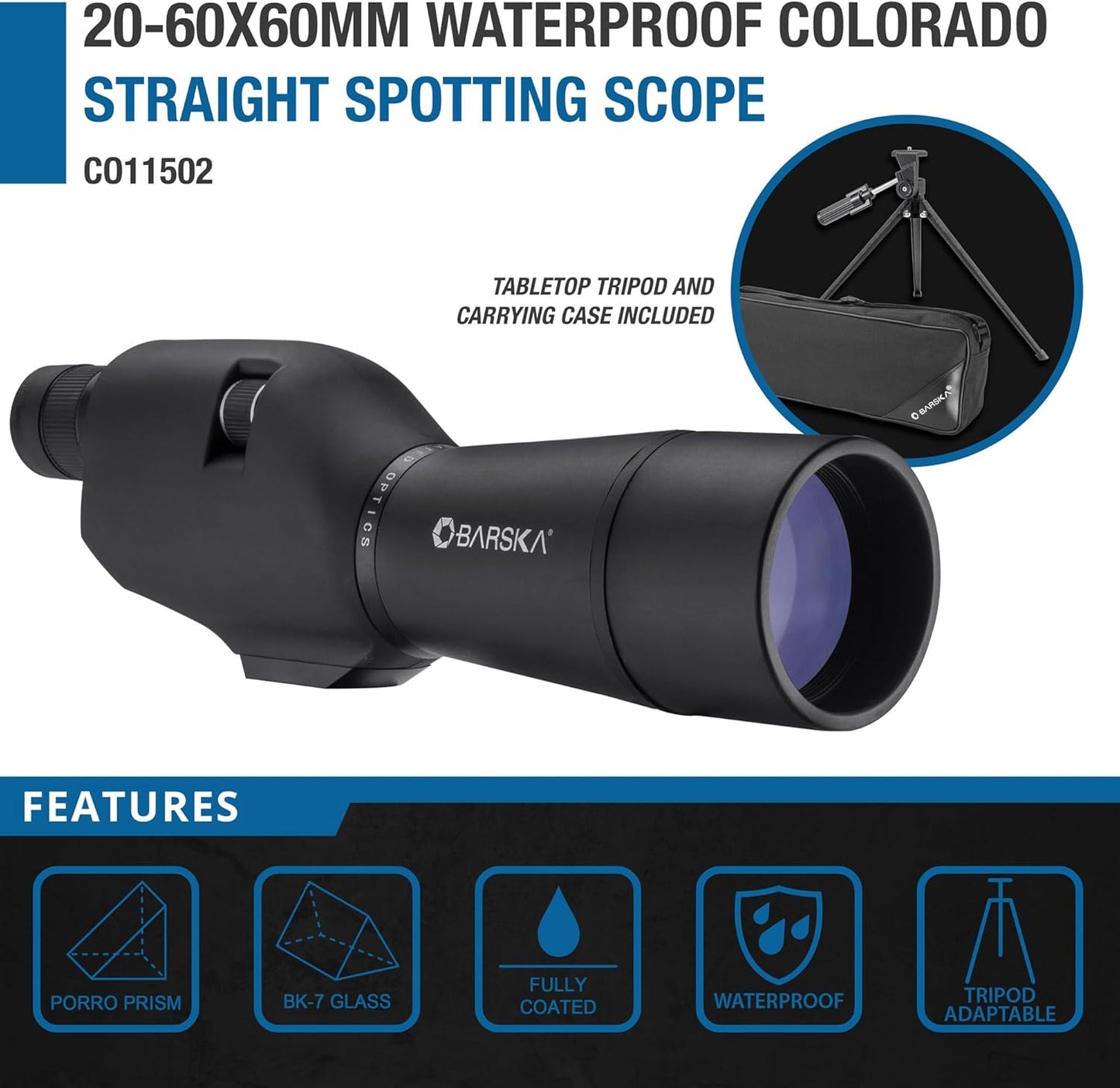 Barska20-60X60 Straight Spotting Scope