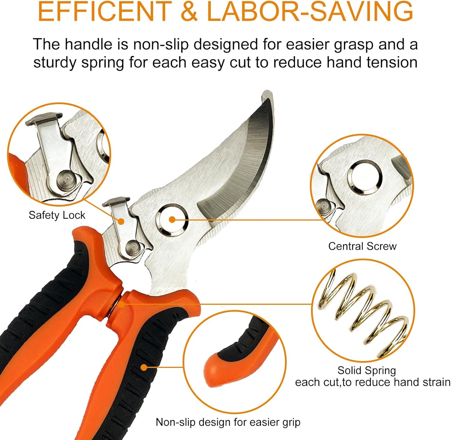 Pruning Shears, 4 Pack Garden Shears with Gardening gloves, Clippers H