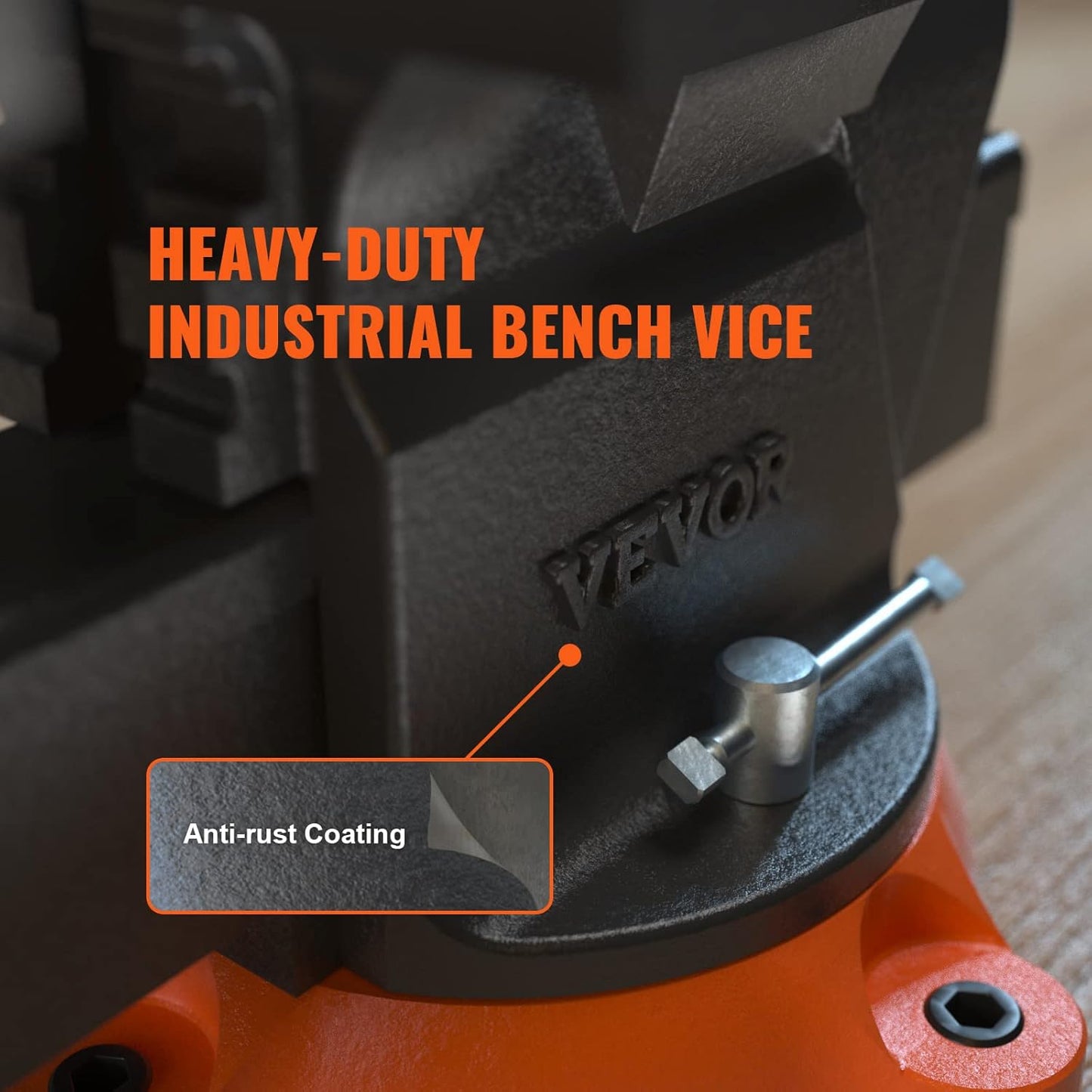VEVOR Bench Vise, 6-inch Jaw Width 5.9-inch Jaw Opening, 360-Degree Sw