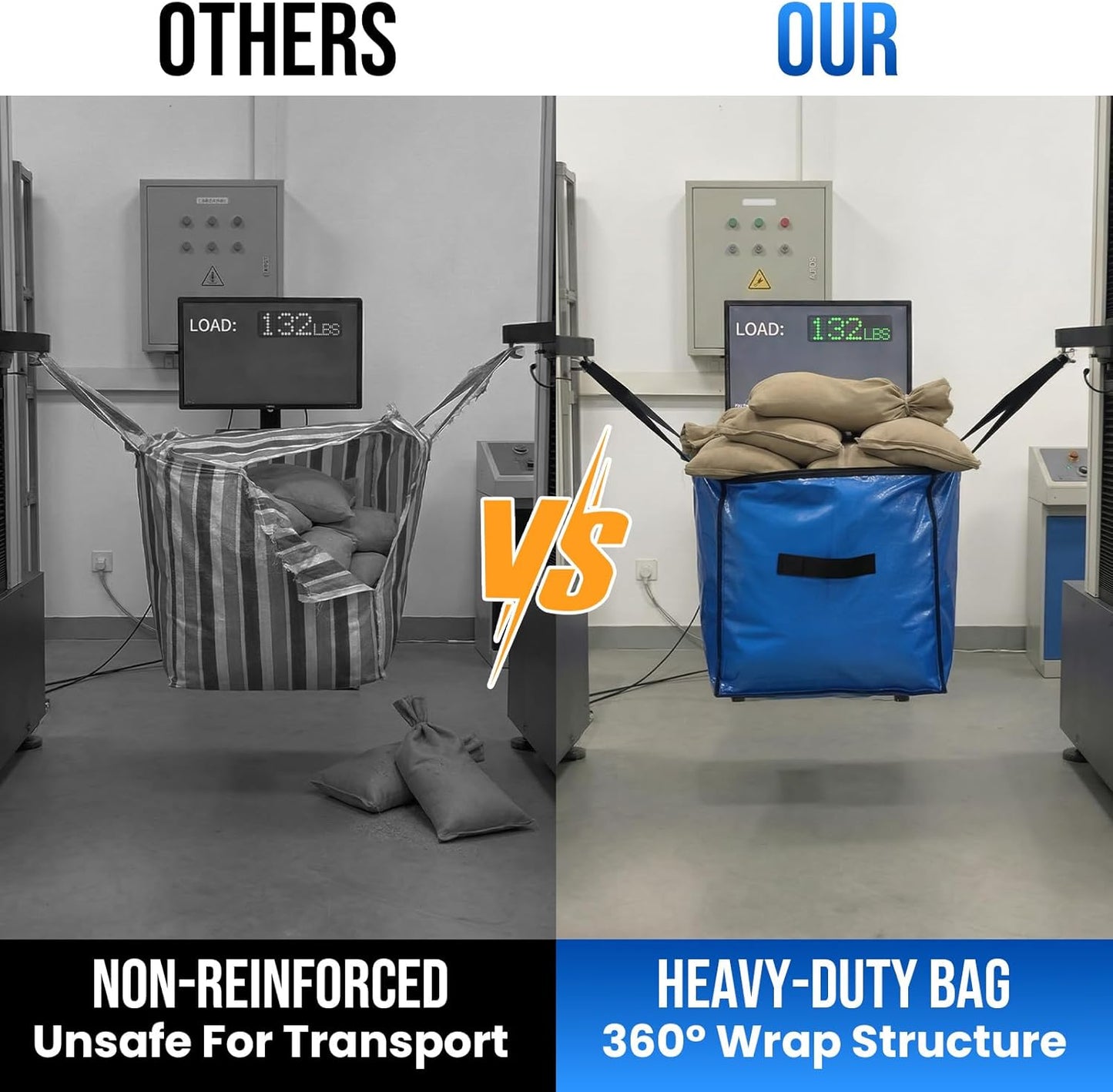 TAILI Extra Large Moving Bags, 4 Pack Blue Heavy Duty Totes For Storage with Visible Window, Wrap Around Handles, Storage Bags for Space Saving, Alternative to Moving Boxes