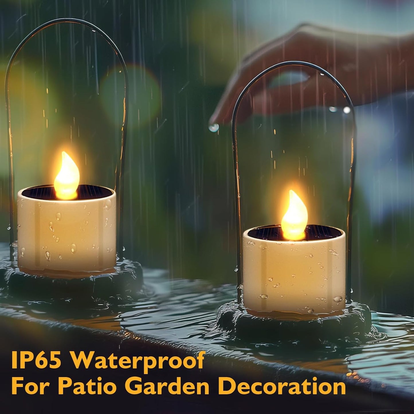 PChero Solar Candles Outdoor Waterproof, Pack of 6 LED Flameless Solar