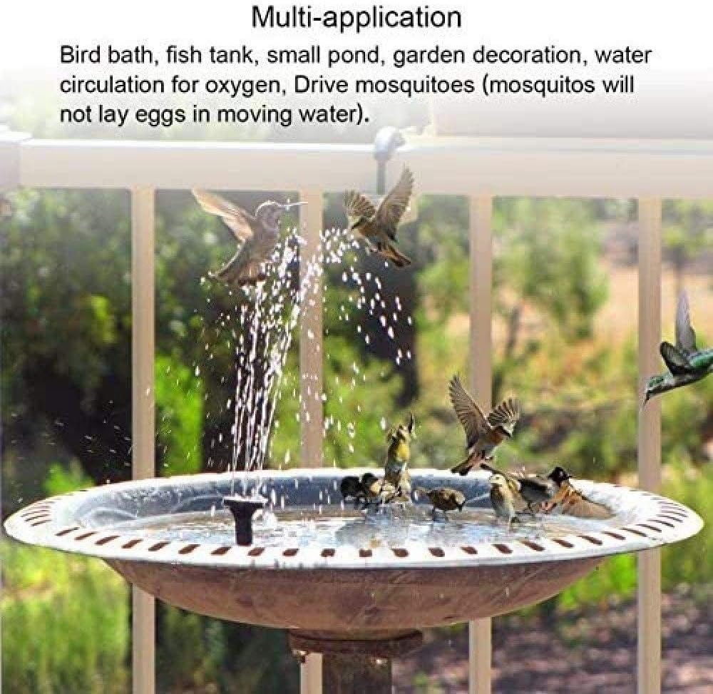 Solar Fountain Solar Fountain 2W Solar Powered Fountain Pump with LED Lights Solar Water Pump Floating Fountain Solar Bird Bath Fountain for Bird Bath Pond Outdoor Aquarium and Garden