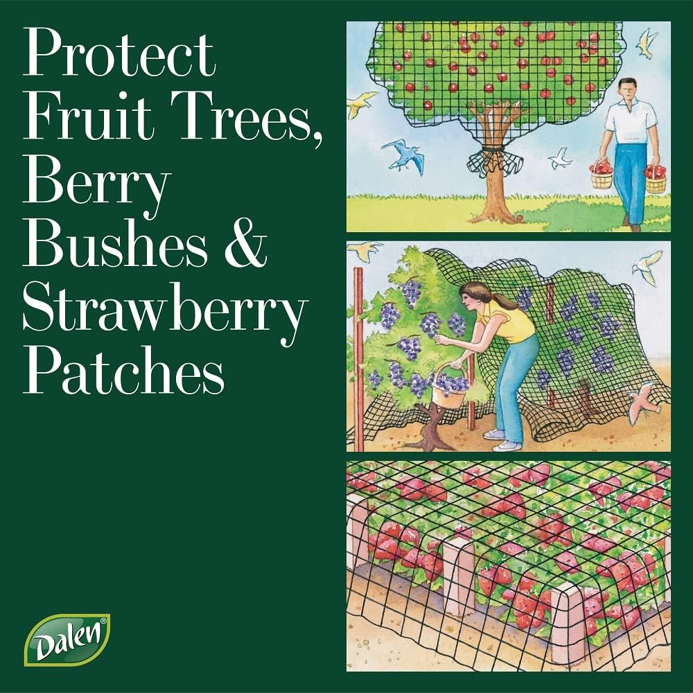 Dalen Bird X Protective Mesh Netting - Keep Birds and Pests Away from Your Garden – Non Toxic - Made in The USA - 7' x 20'