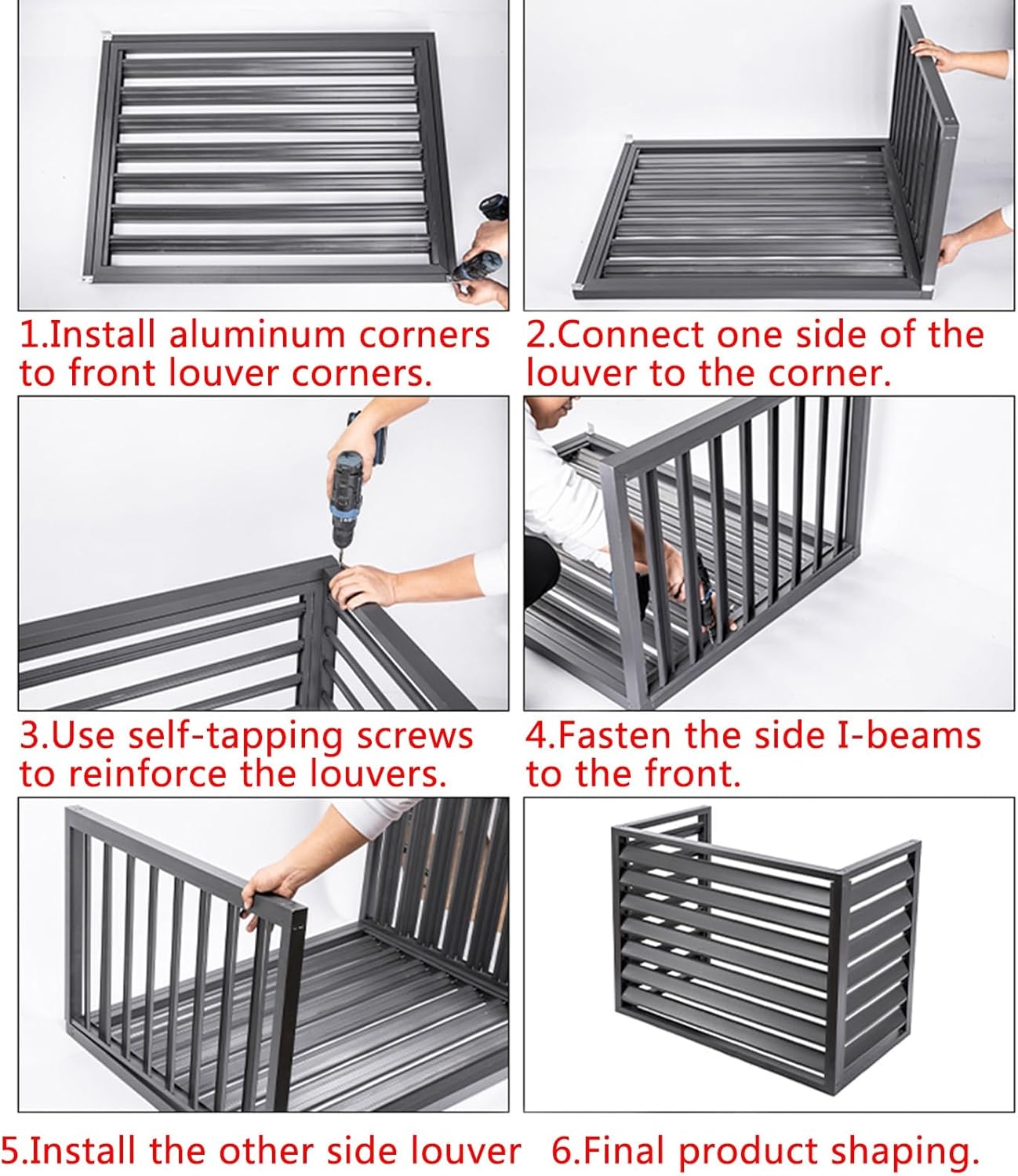 Aluminum air conditioner and heat pump cover, anti-theft and strong al