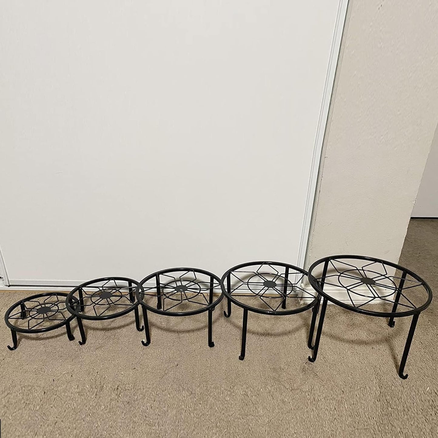 5 Pack Metal Plant Stands,Heavy Duty Potted Holder for Flower Pot,Indo