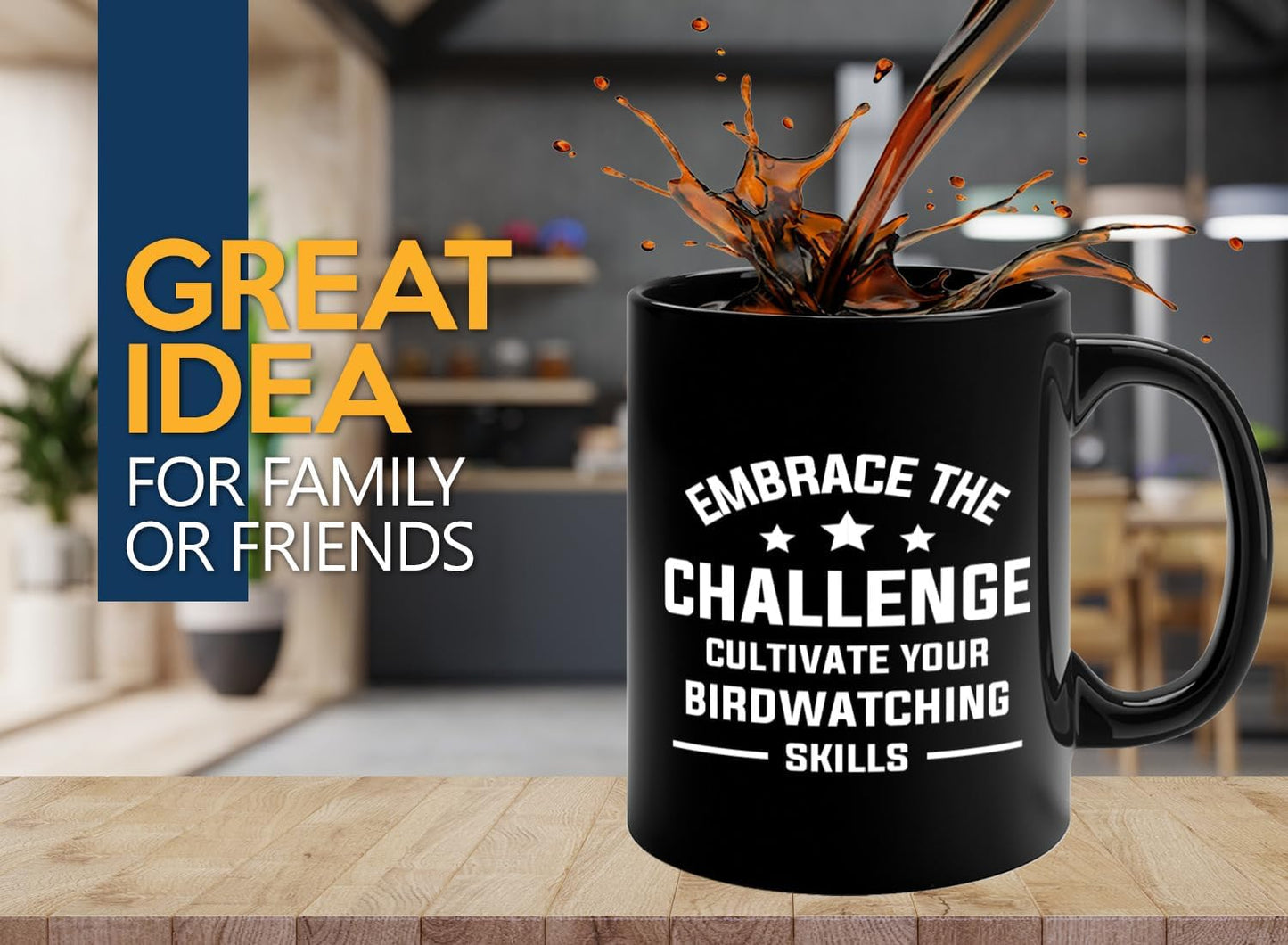 Hobby Coffee Mug 11oz Black -Birdwatching Skills - Bird Feeder Backyar