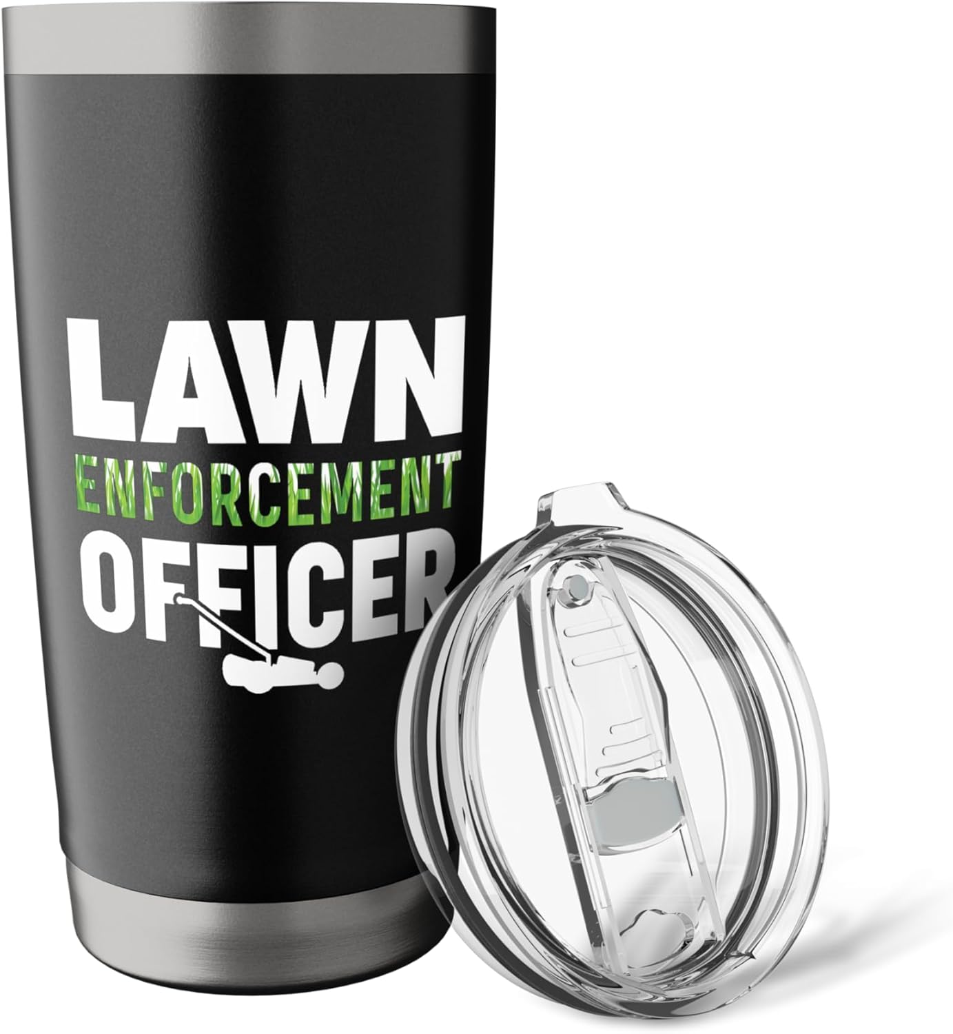 Lawn Enforcement Officer Funny Lawn Mower Stainless Steel Insulated Tumbler