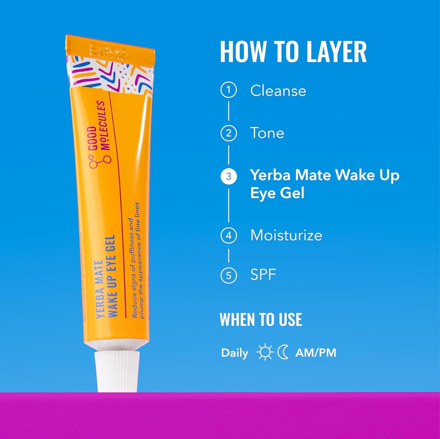 Good Molecules Yerba Mate Wake Up Eye Gel - Hydrating Under Eye Gel Cr