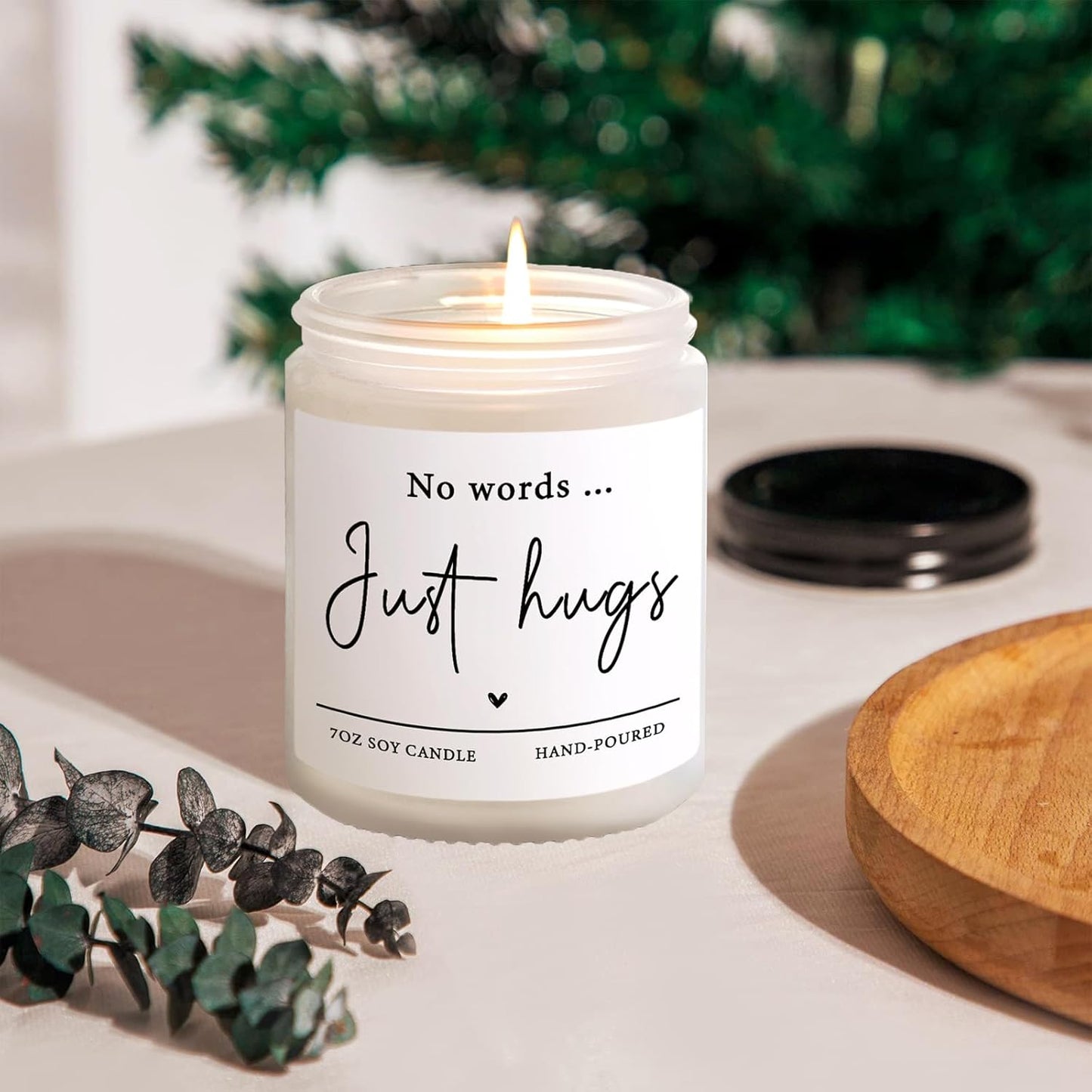 Shqiueos Sympathy Gifts for Loss of Loved One-No Words Just Hugs Laven
