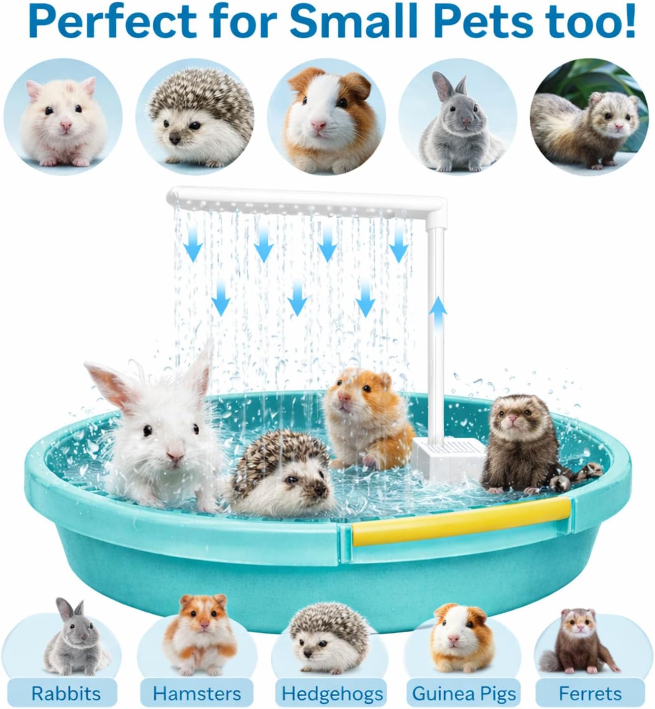Bird Baths Shower Fauce with Bird Bath Towel, Bird Bath Fountain Pump, Fountain Pump with Shower, Electric Bird Bath for Outside, Outdoor Garden Decoration