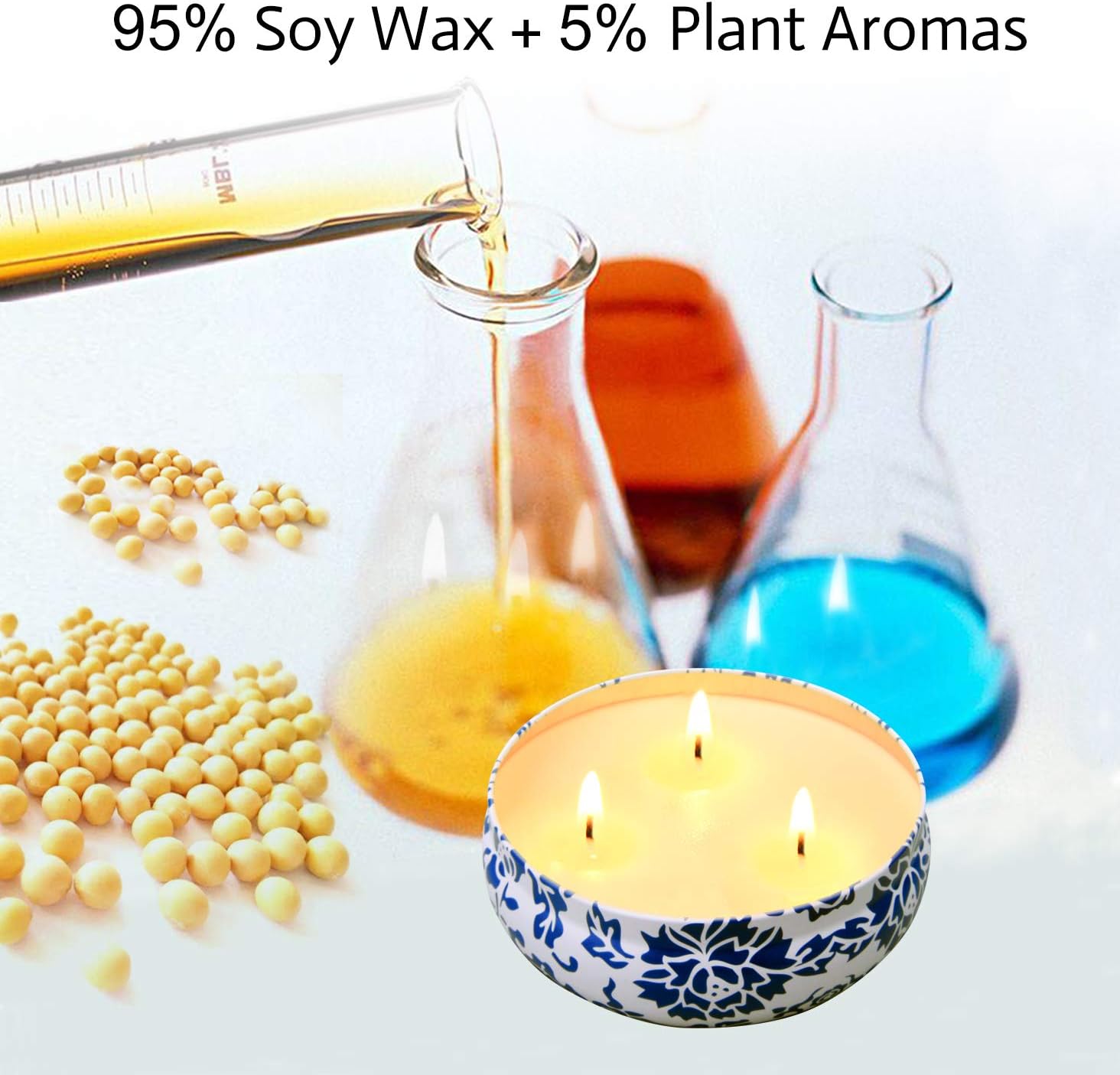 Hausware Citronella Candles Outdoor & Indoor - Large 13.5 oz Scented C