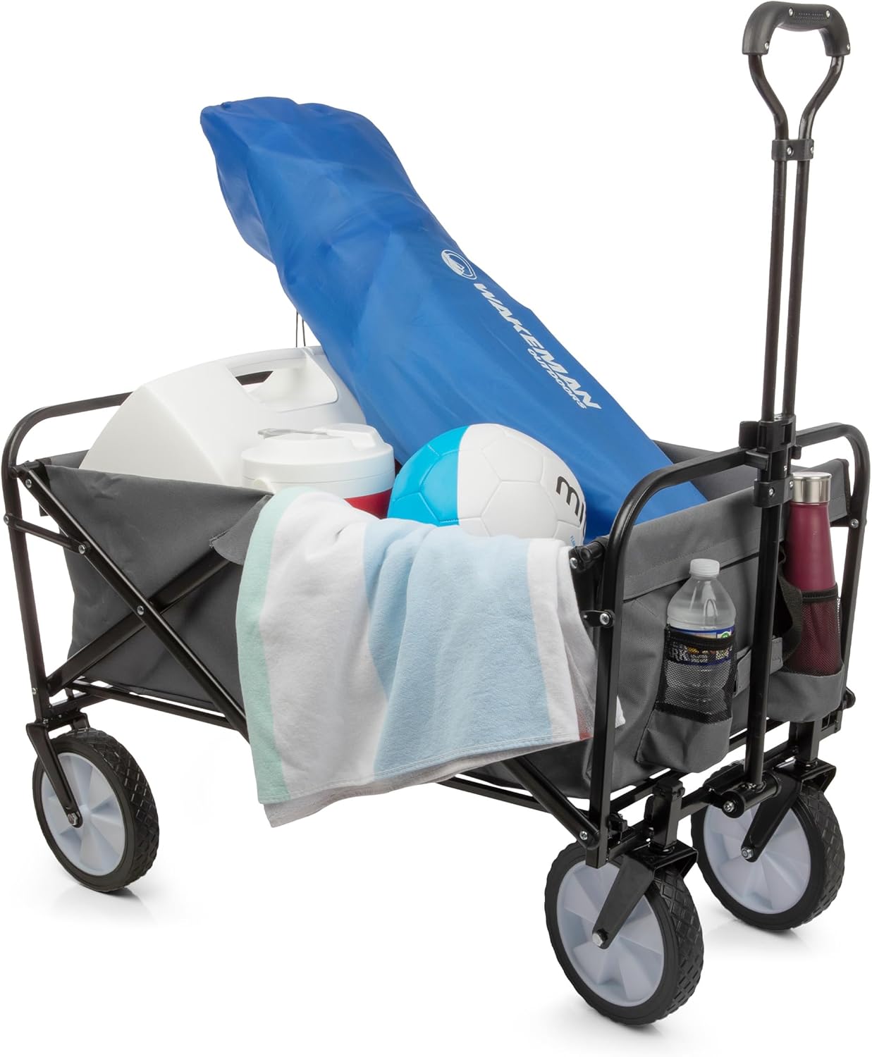 Collapsible Wagon - Grocery Cart on Wheels - Portable Beach Wagon, Fol