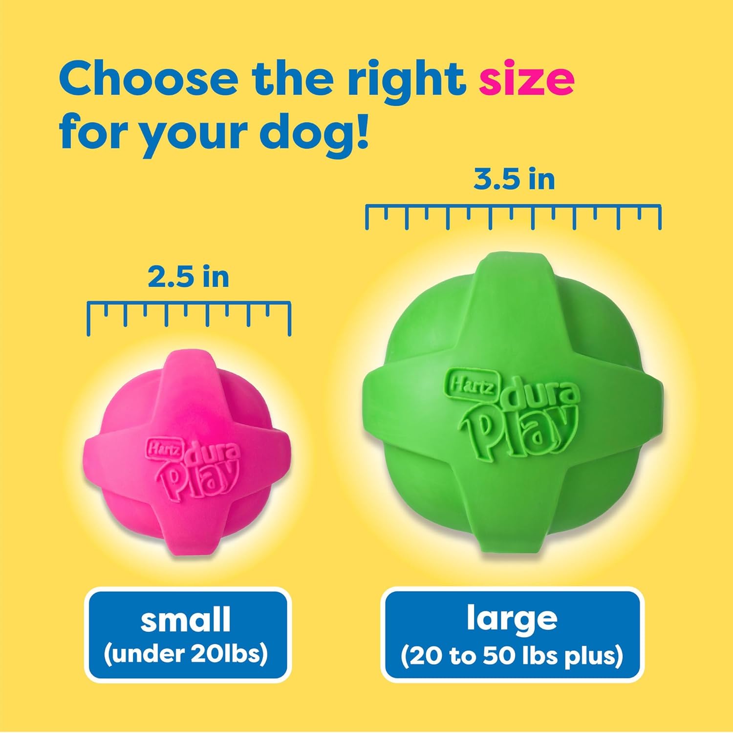 Hartz DuraPlay Bacon Scented Dog Toys, Small (Assorted Color)