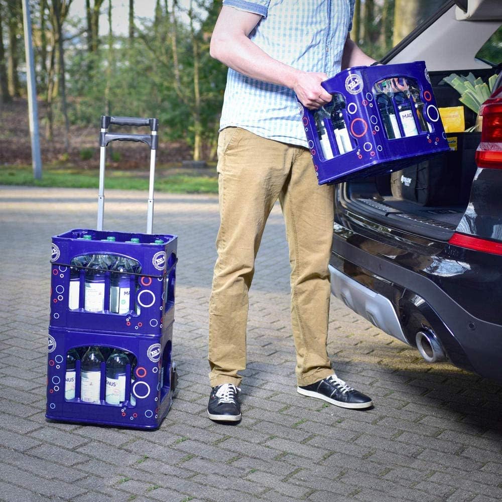 Steel Foldable Folding Trolley with Anti Puncture Solid Wheel and 150 kg Capacity Sack Barrows Duty for Travel Shopping Garden Indoor Outdoor (Style #6)