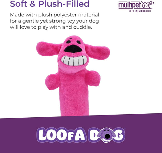 Multipet Original Loofa Dog Plush Toy - Squeaky Toy for All Dogs - Ext