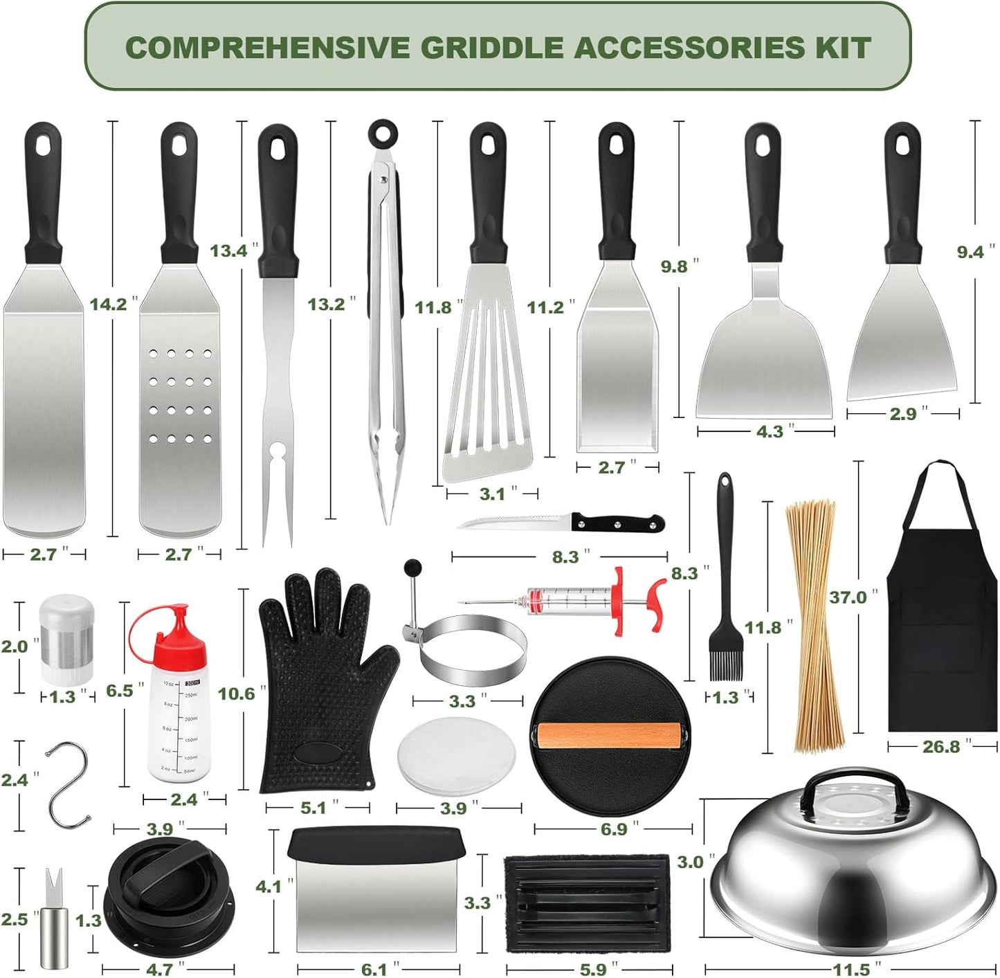 237pcs Griddle Accessories Kit for Blackstone, Perfect Flat Top Grilli
