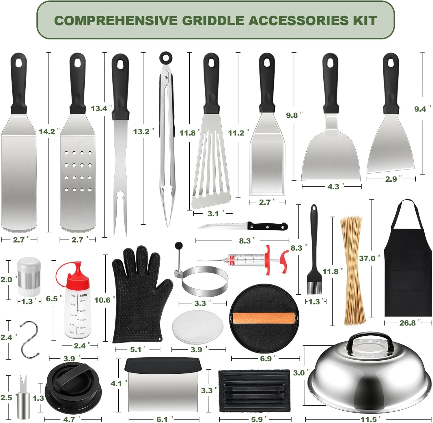 237pcs Griddle Accessories Kit for Blackstone, Perfect Flat Top Grilli