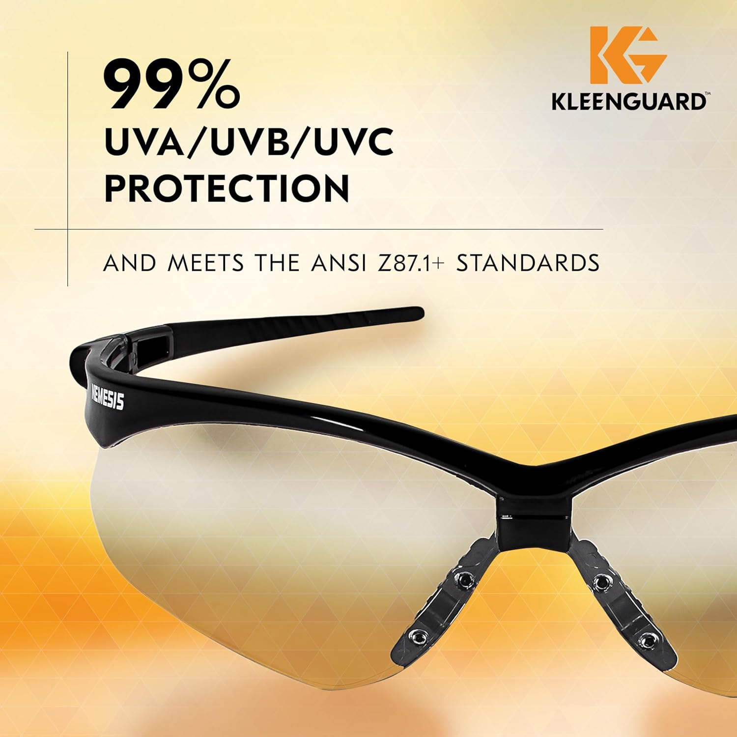 KleenGuard™ V30 Nemesis™ Safety Glasses (25676), Clear Lenses, Black F