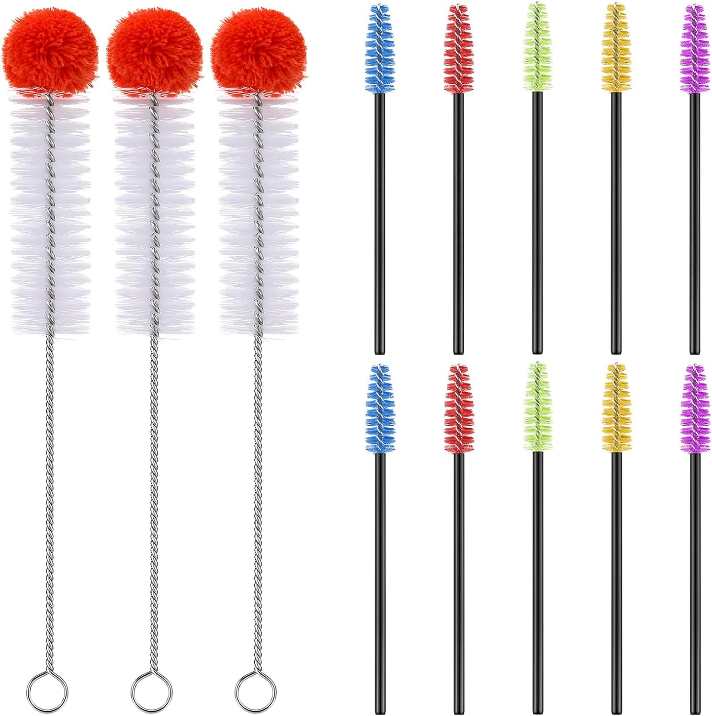 Zhehao 13 Pcs 2 Size Hummingbird Feeder Cleaning Brush Bendable Cleaning Brushes for Hummingbird Feeder Outdoor Water Bottles Various Size(Red)