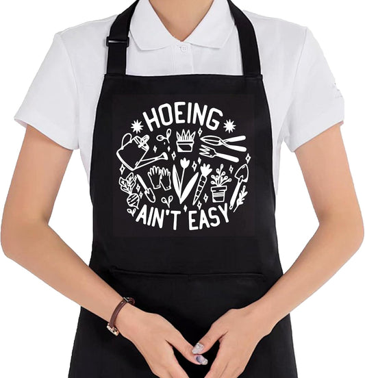 Plant Lover Gifts, Easily Distracted by Plants Gardening Apron for Women with Pockets, Plant Lady Mom Gifts