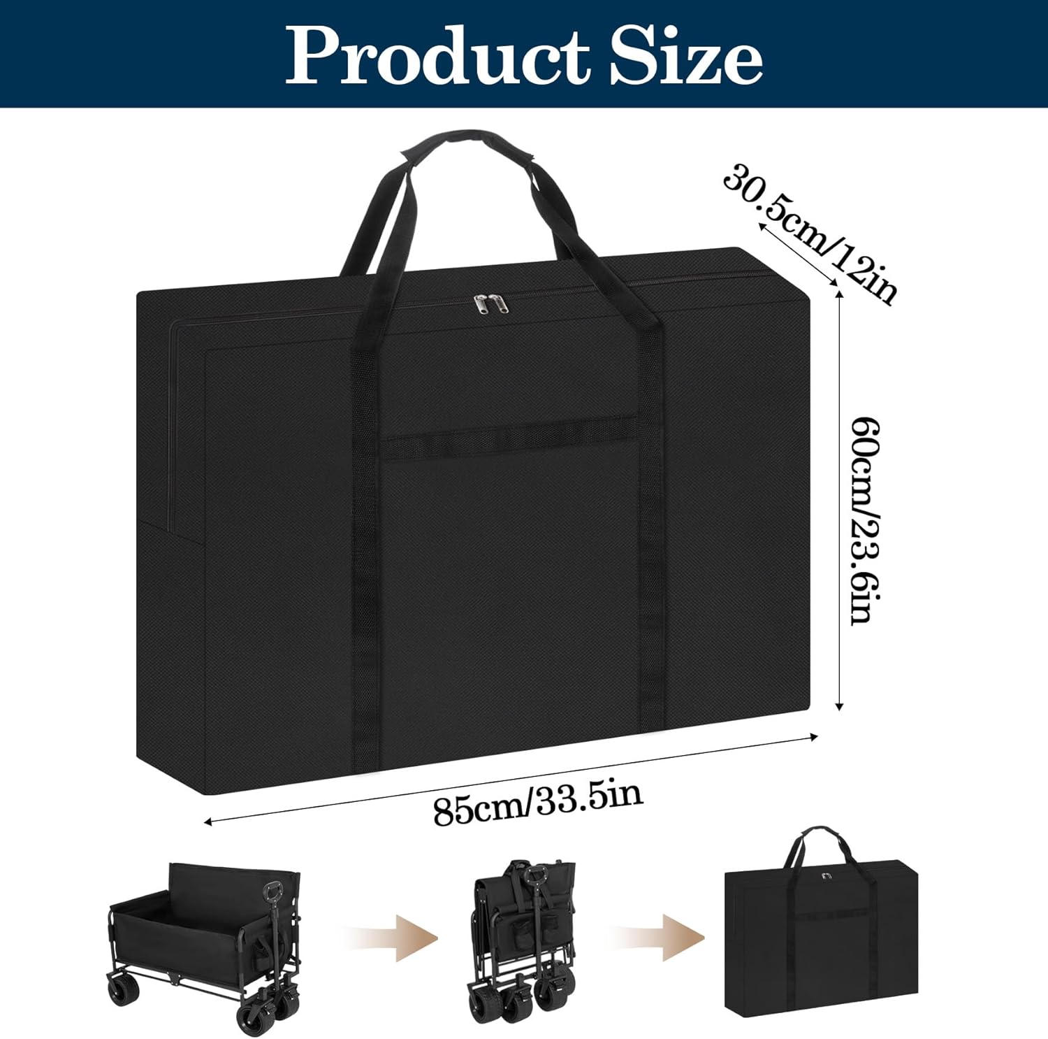 Klmnop Folding Wagon Cart Storage Bag, Water Resistant 32 Inch Cover f