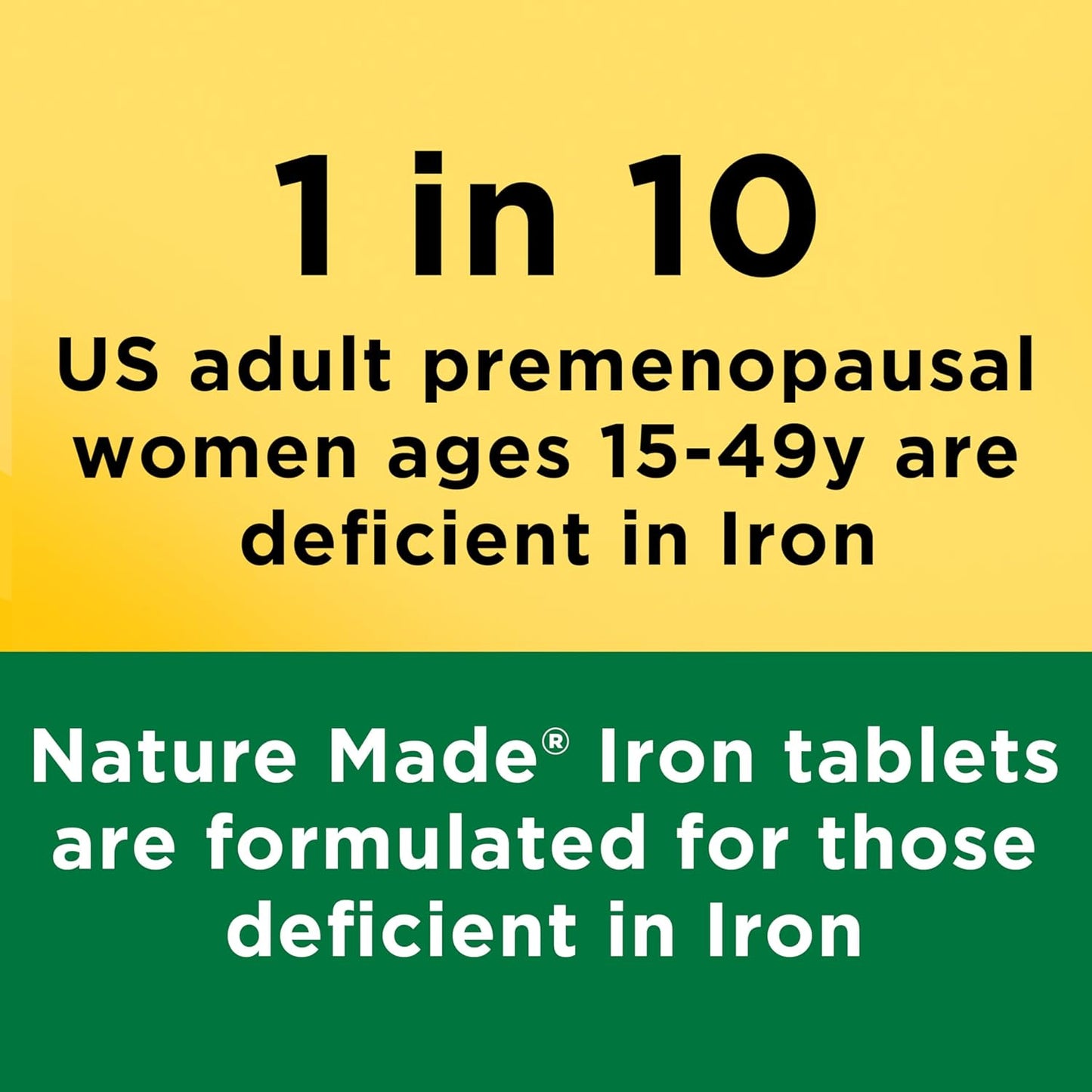 Nature Made Iron 65 mg (325 mg Ferrous Sulfate) Tablets, Iron Suppleme