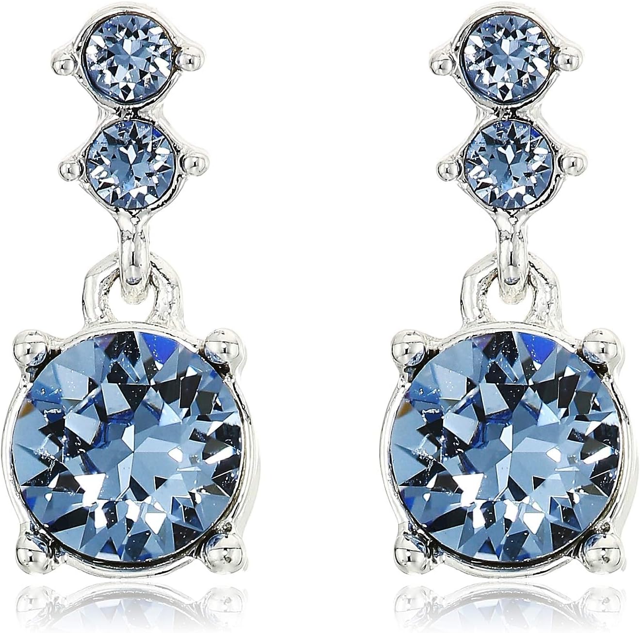 Nine West Women's Purple Necklace Earring Set Silver Tone