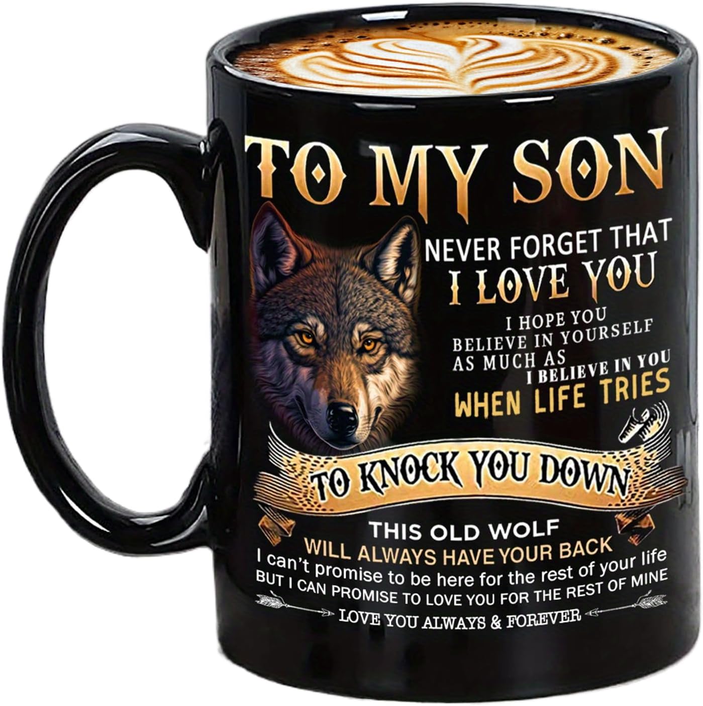 Ceramic Son Mug - 330ml Classic Coffee Cup, Family Beverage Tool with 