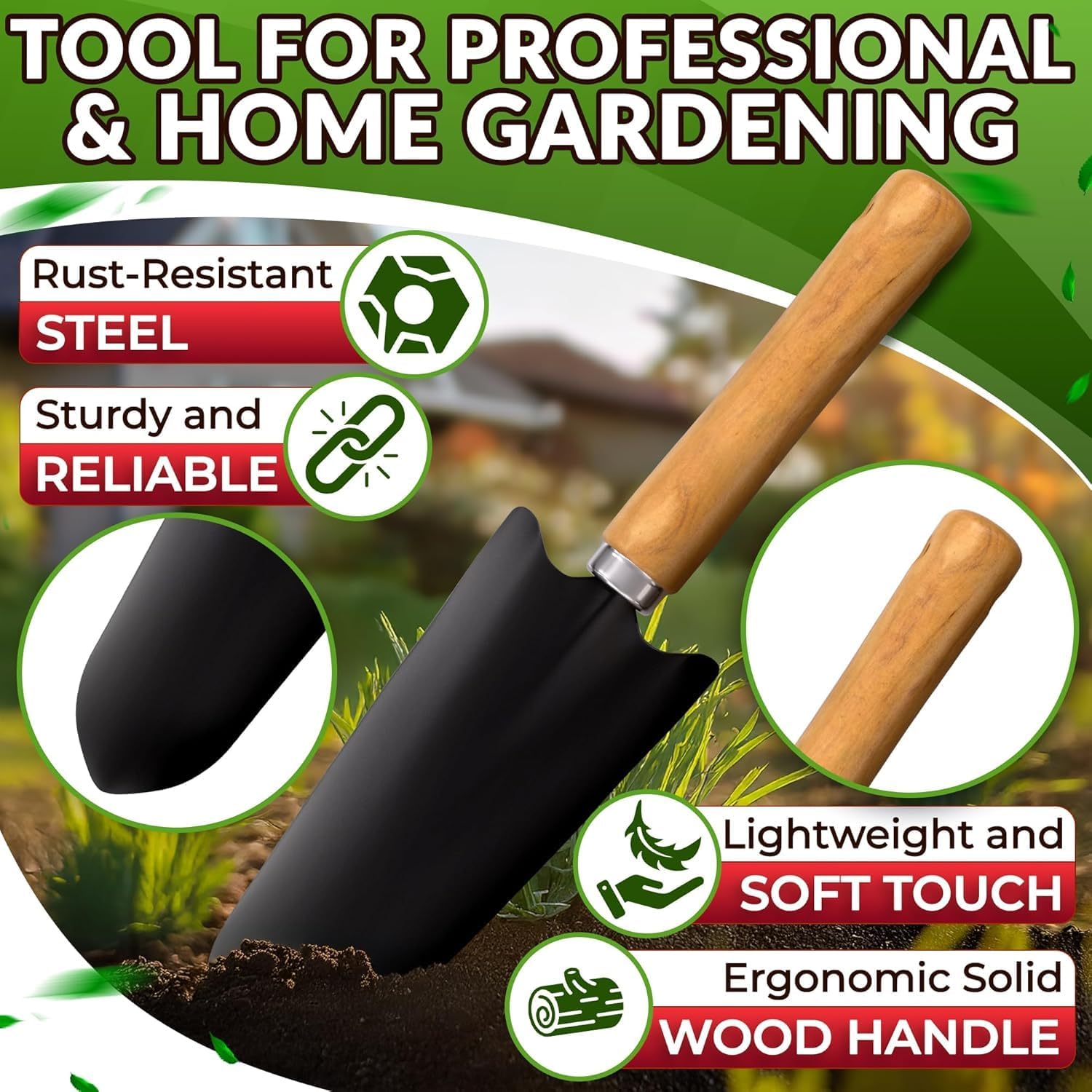 10 Pcs Gardening Tool Set for Women – All-in-One Garden Tools Set with
