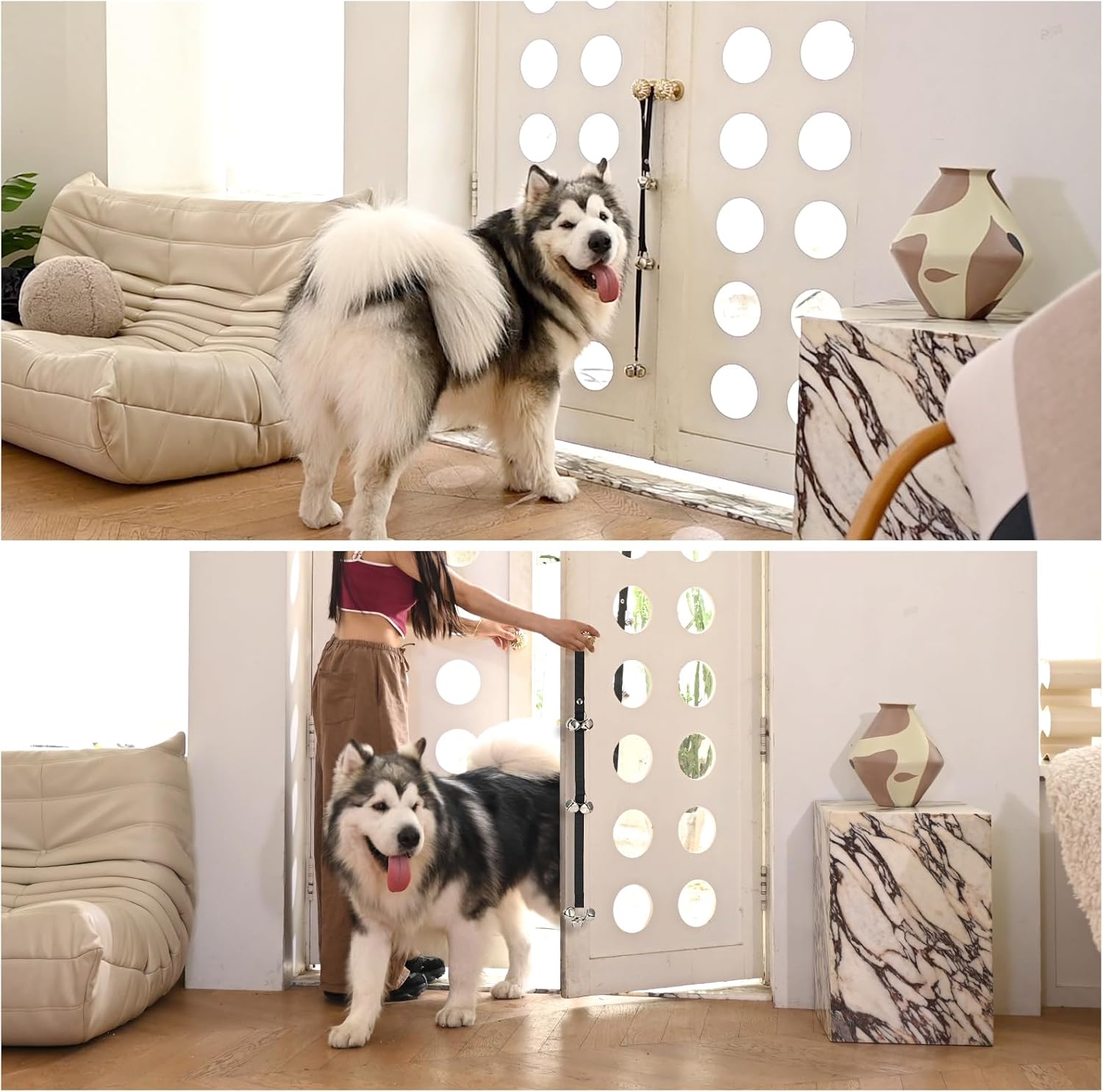 Upgraded Puppy Bells Dog Doorbells for Door Knob/Potty Training/Go Out