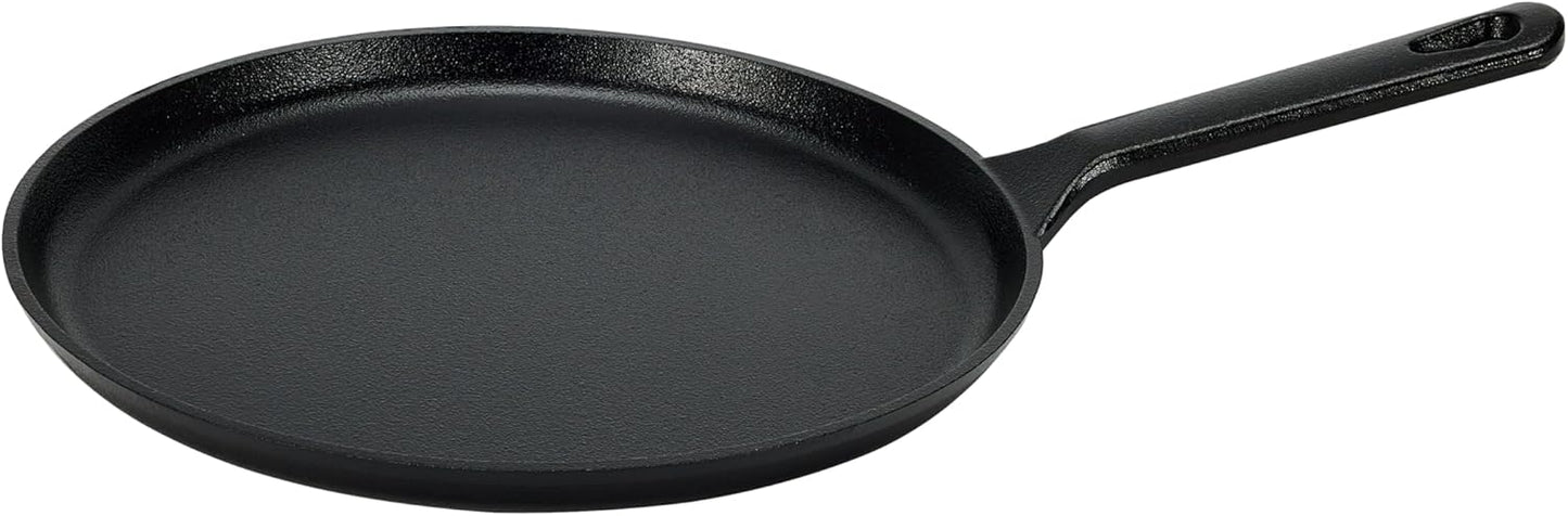 Amazon Basics Pre-Seasoned Cast Iron 5-Piece Cookware Set, Oven Safe, 