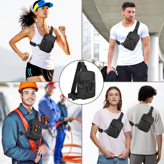 Small Sling Bag for Men, Tactical Inspired Waterproof Utility EDC Mini