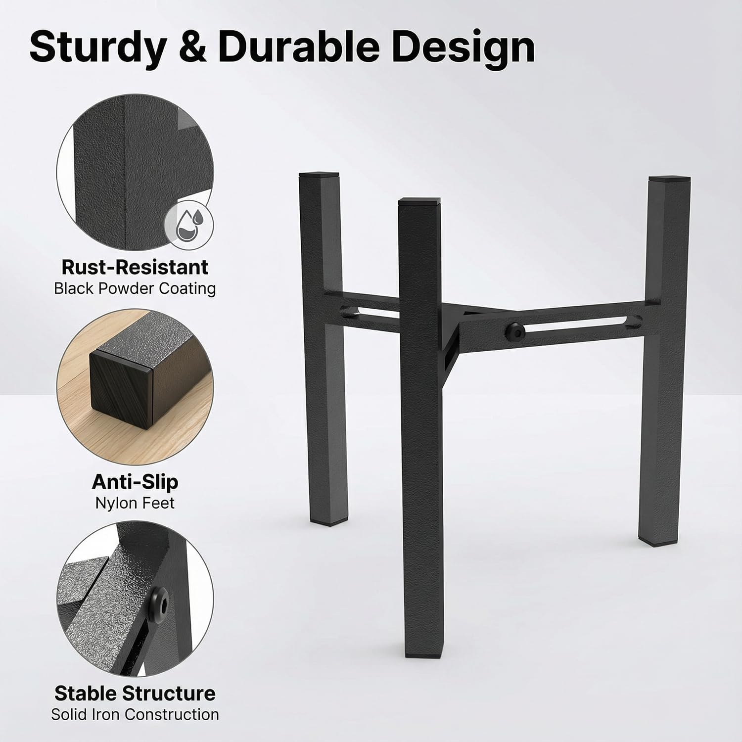 Adjustable Metal Drink Dispenser Stand Holder for 1-1.5 Gallon, Stable