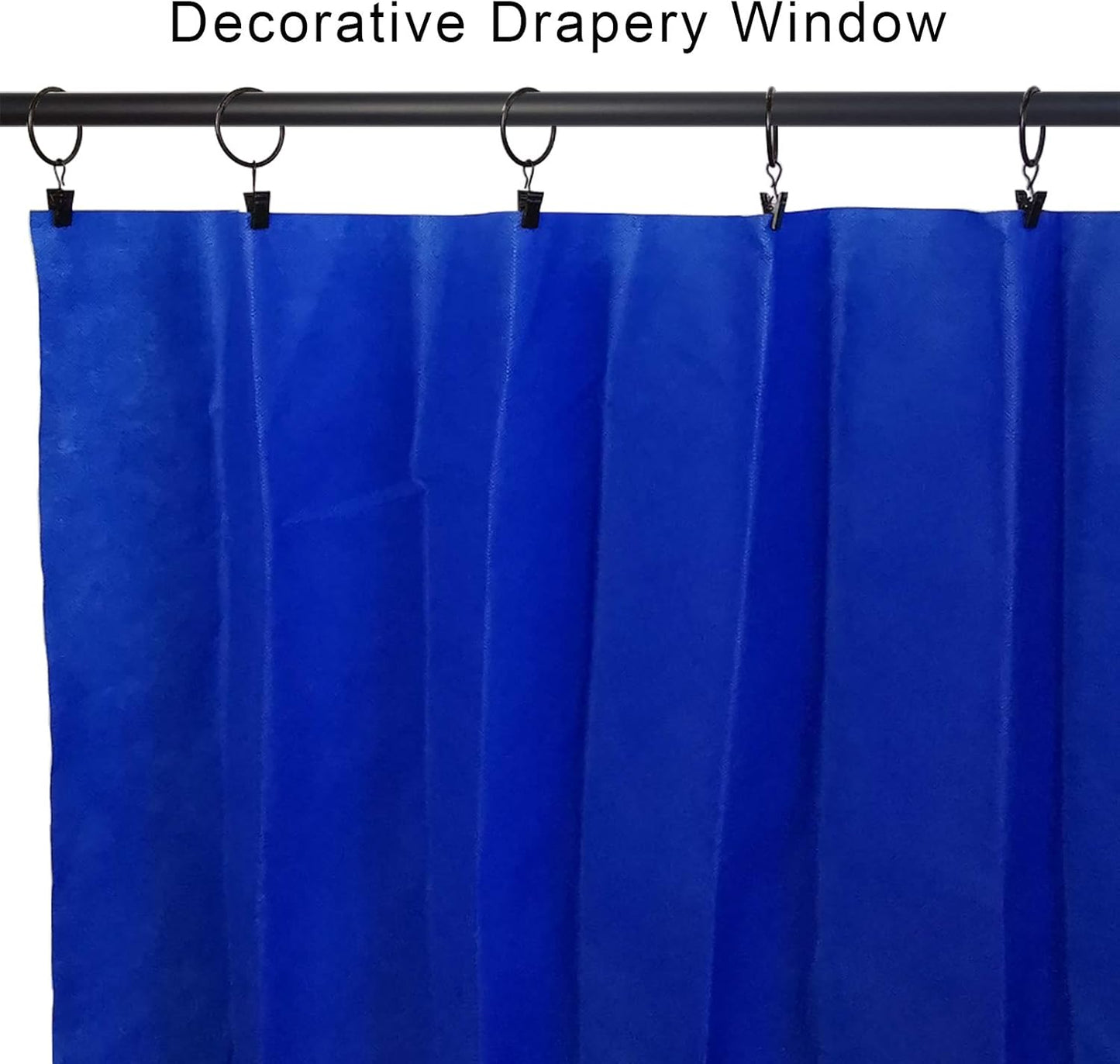 40 Pack Curtain Rings with Clips, Drapery Clips with Rings, Drapes Rin