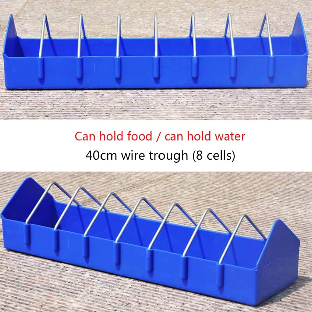 Chicken Feeder Through 8 Cells for Drinker 1.65lbs Capacity Food Dispenser for Small Birds Feeding Equipm