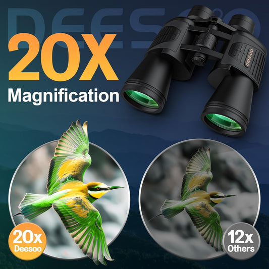 20x52 Binoculars for Adults High Powered - HD Large View Binoculars wi