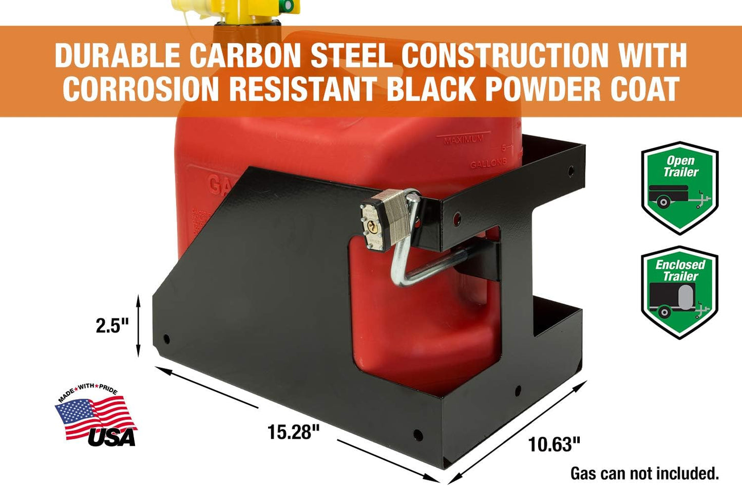 Buyers Products LT32 Locking Rack Gas Container Holder For Open & Clos