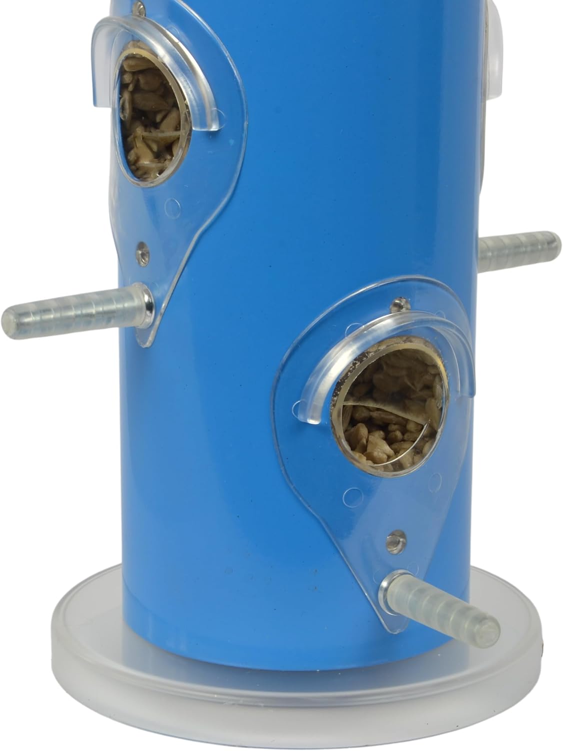 Supa Rutland Wild Bird Seed Feeders, Suitable for Seed and Sunflower Hearts, 4 Port Feeder, Finished in Summer Blue.