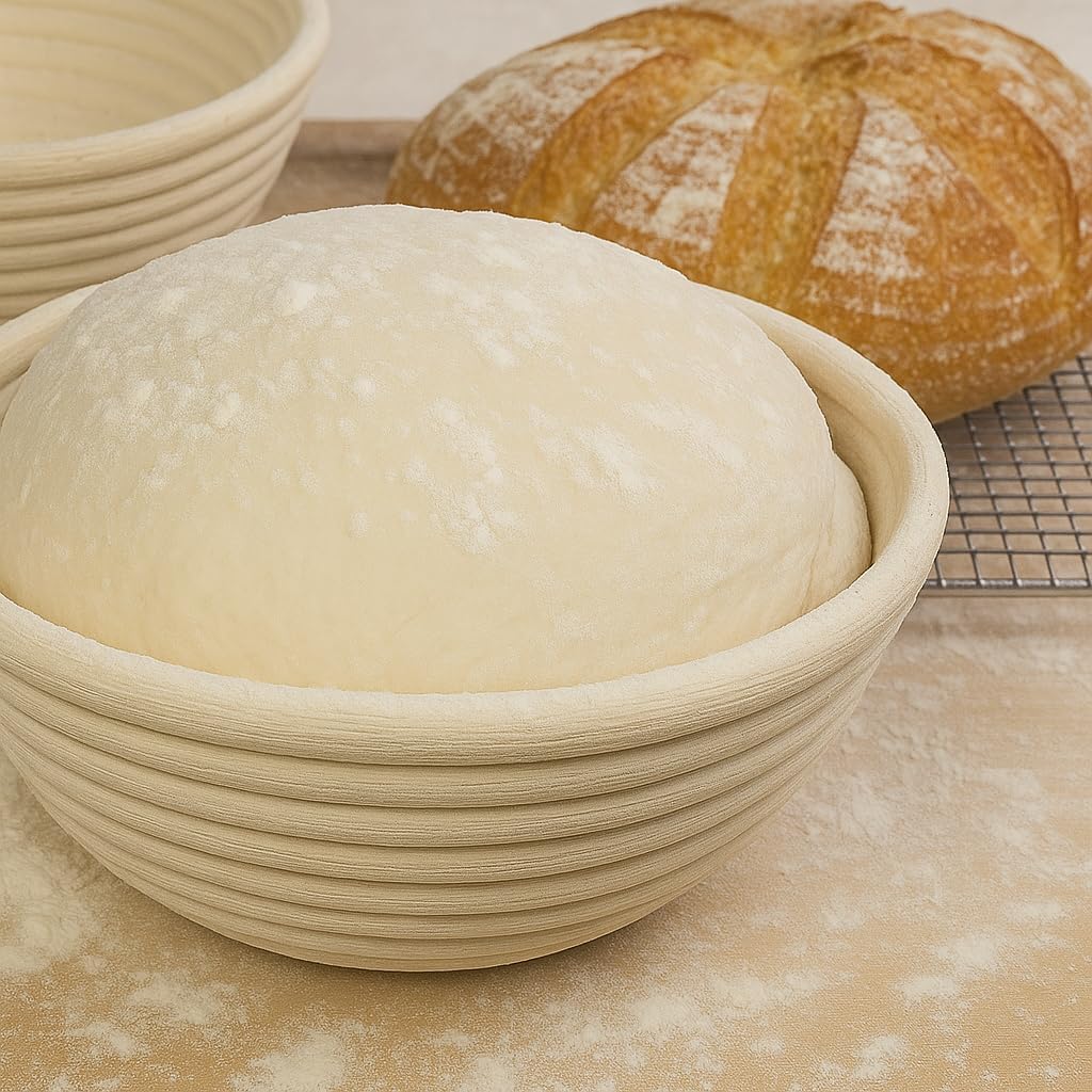 Saint Germain Bakery Premium Round Bread Banneton Basket with Liner - 