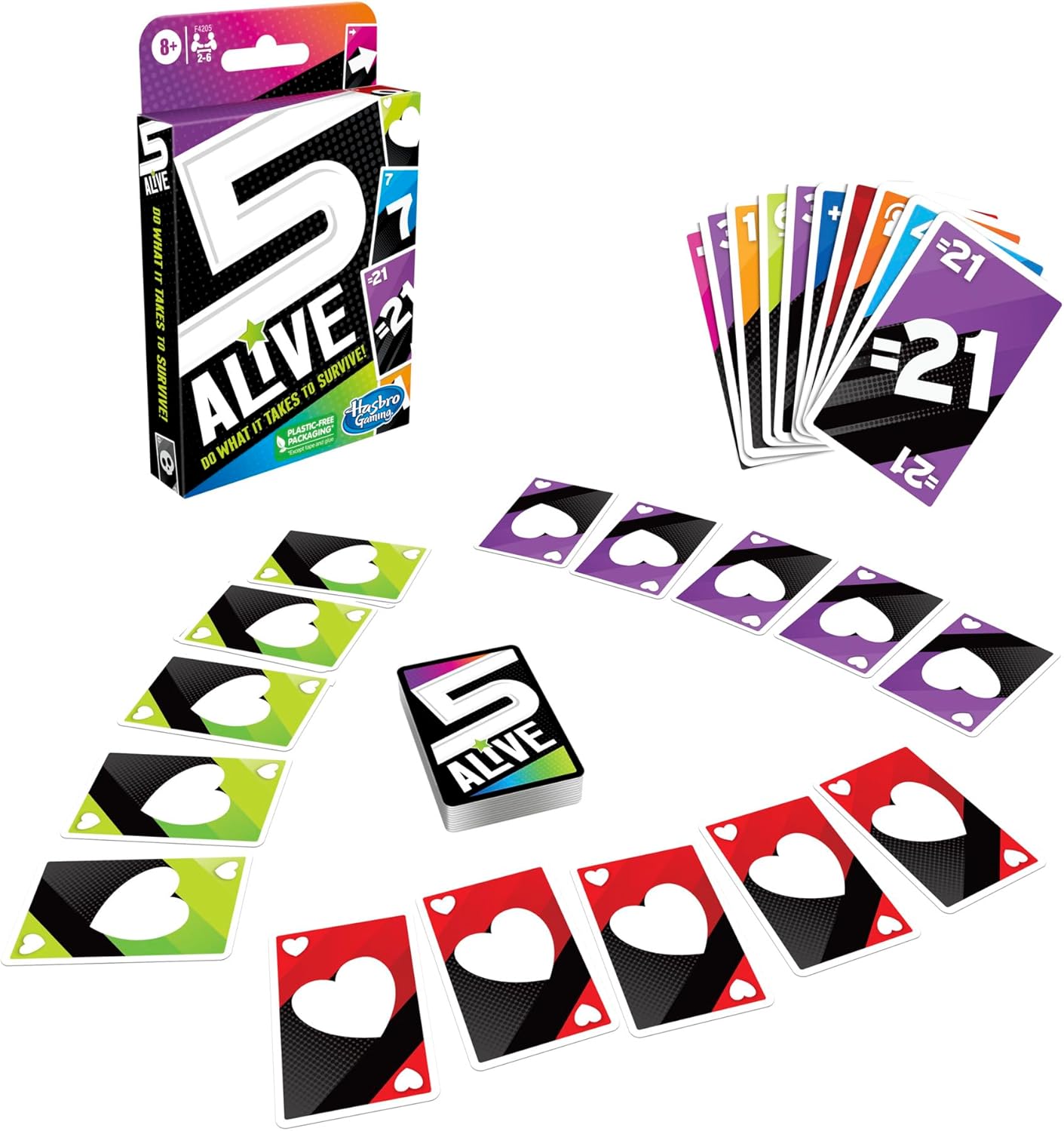 Hasbro Gaming 5 Alive Card Game, Fast-Paced Game for Kids and Families