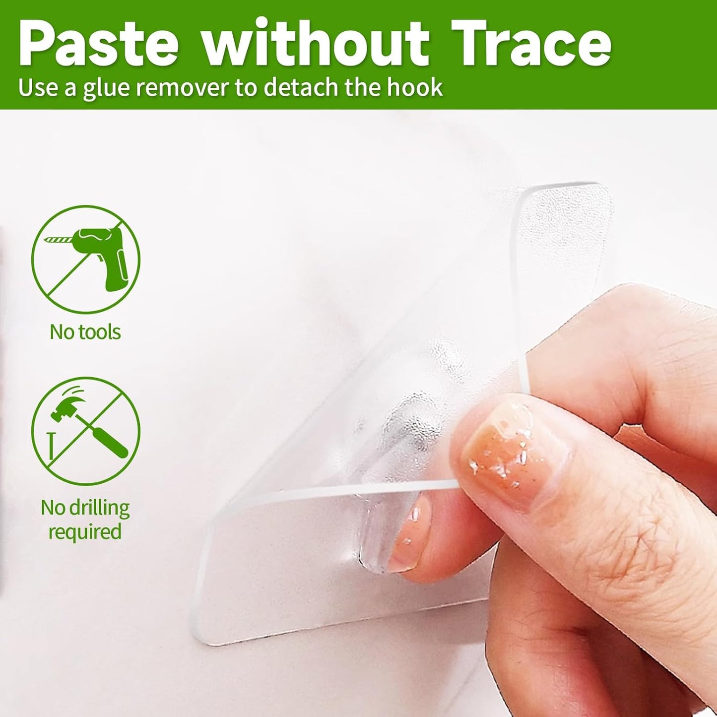 2 Pack Adhesive Hooks for Window Bird Feeder, Heavy Duty 44 Lbs, Waterproof, Weatherproof, Non-Marking Self-Adhesive Hooks for Wall, Window Hanging