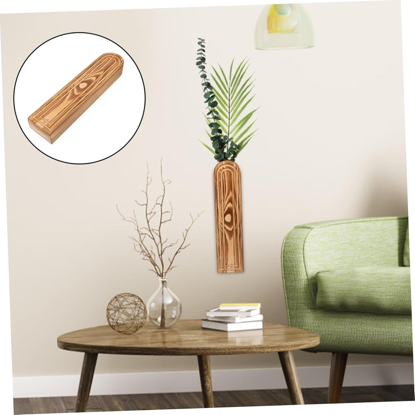 ERINGOGO Sturdy Wooden Wall Planter Hanging Greenery for Indoor Plants