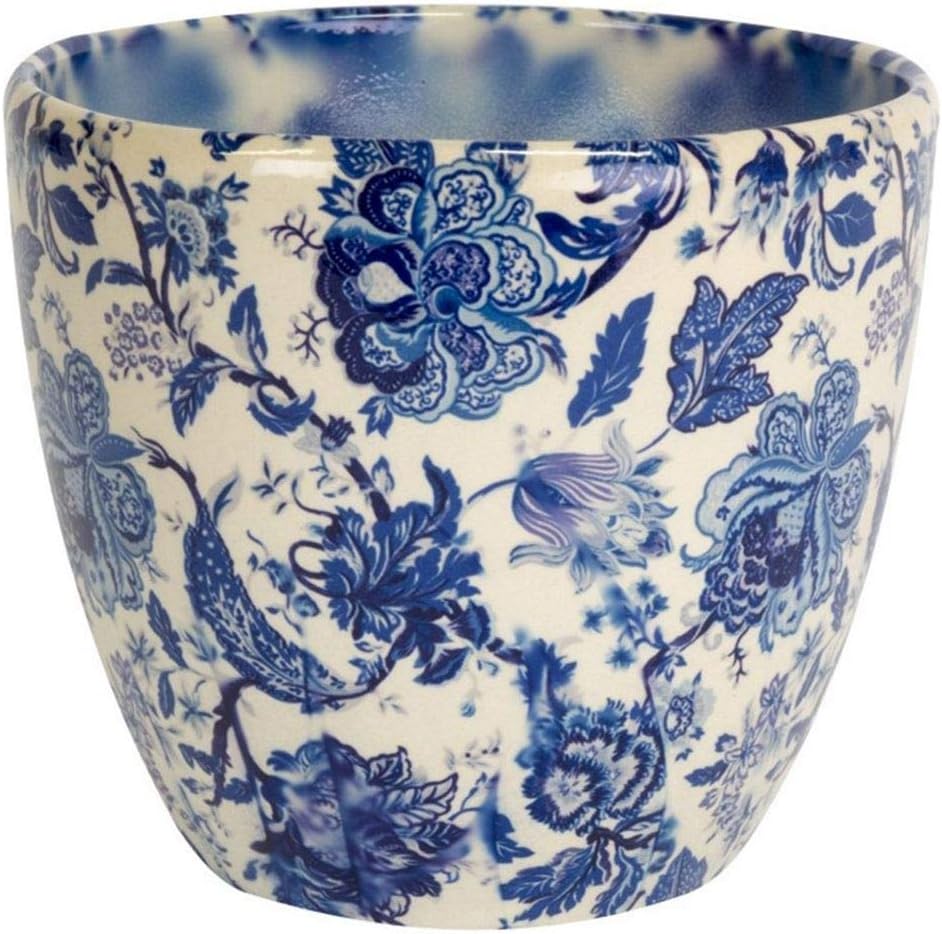 Ivyline Monza D13Cm Vintage Flower Pot, Blue, One Size
