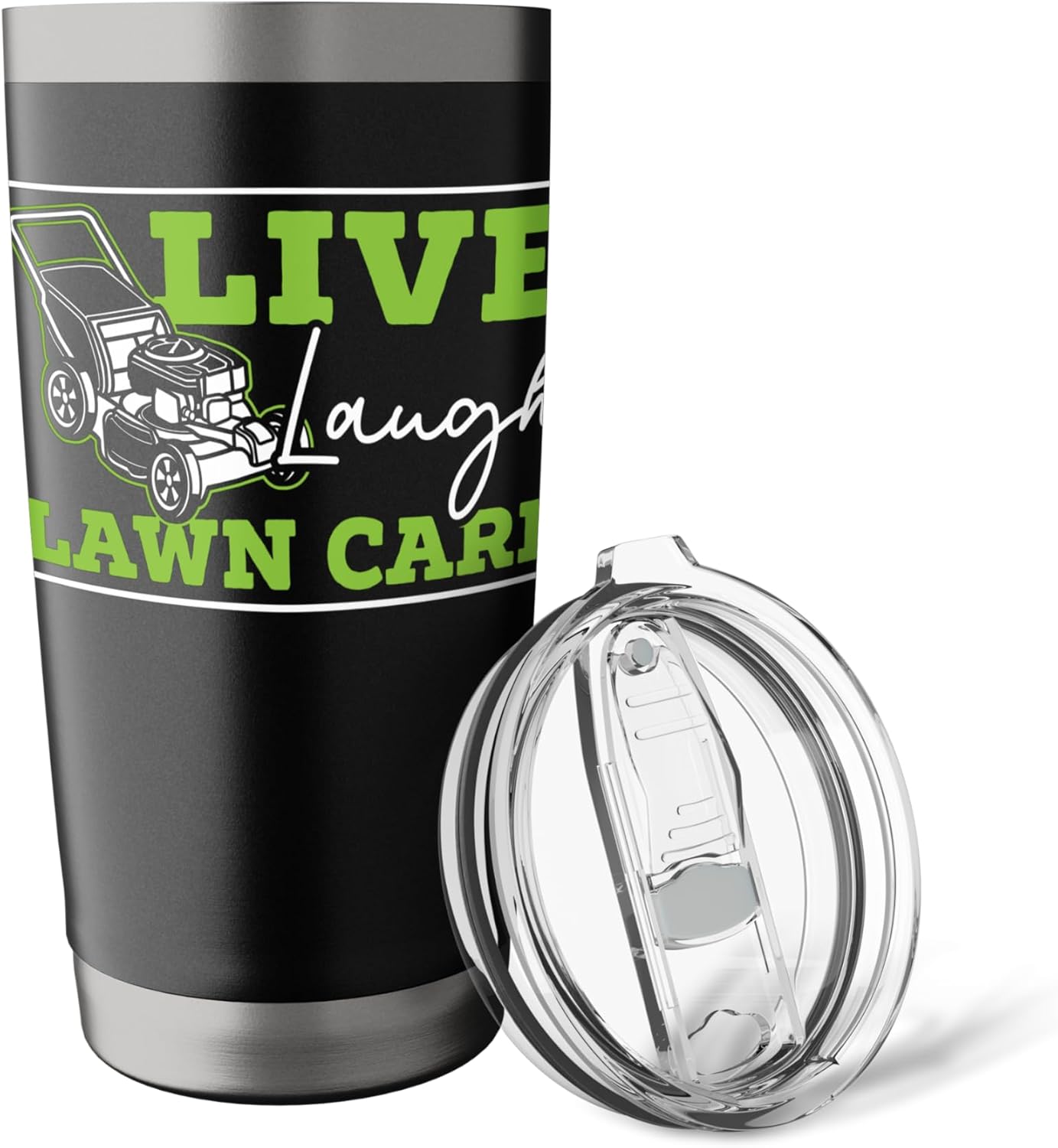 Live Laugh Lawn Care Landscape Lawn Mower Landscaper Garden Stainless Steel Insulated Tumbler