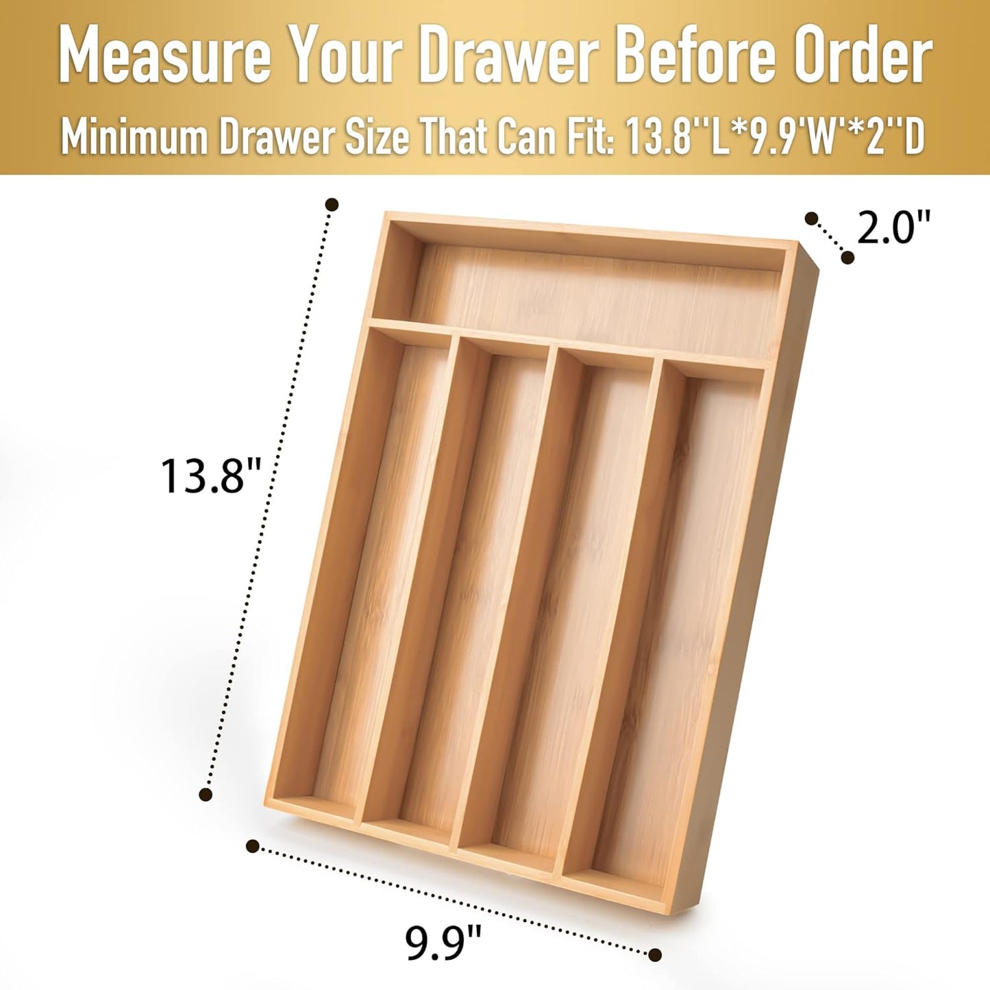Silverware Organizer Kitchen Drawer Organizer Utensil Organizer Bamboo