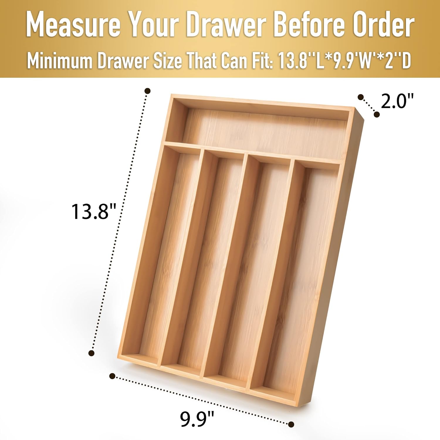 Silverware Organizer Kitchen Drawer Organizer Utensil Organizer Bamboo