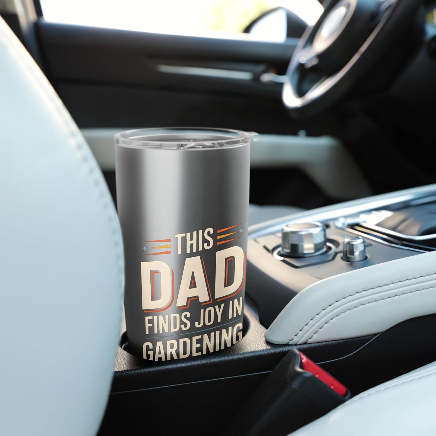 This Dad Finds Joy In Gardening Lawn Care Father Hobby Stainless Steel Insulated Tumbler