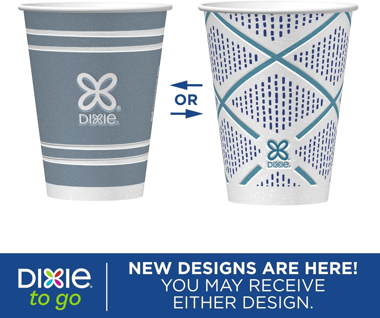 Dixie To Go Paper Coffee Cups, 12 oz, 132 ct, Disposable Insulated Pap