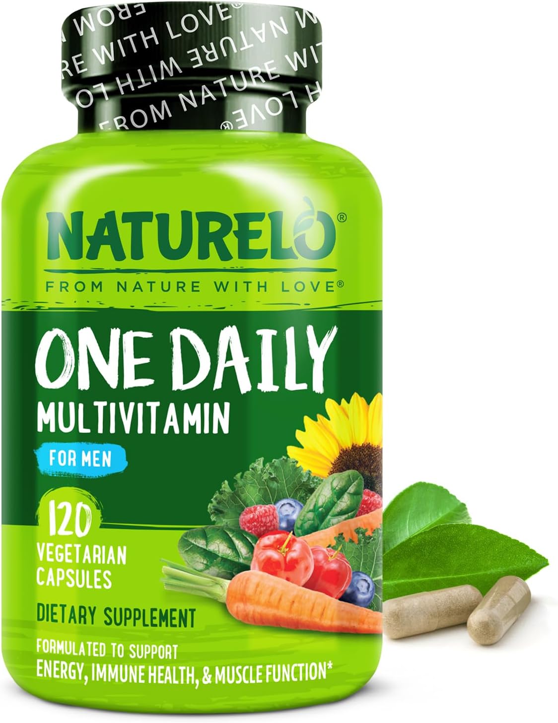 NATURELO Mens Multivitamins - One Daily Multivitamin for Men with Vita