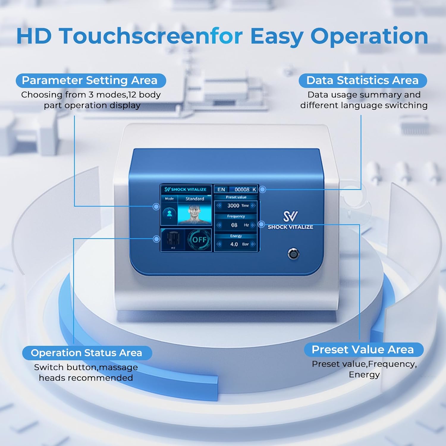 2026 New Upgraded Shockwave Therapy Machine, Extracorporeal Shock Wave